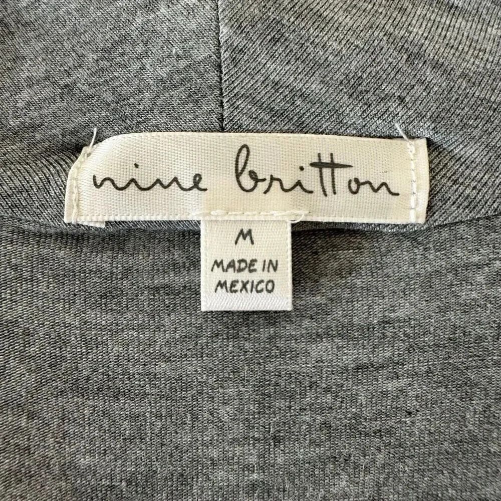 Nine Britton Solid Gray Wrap Front Crossover Fron… - image 7